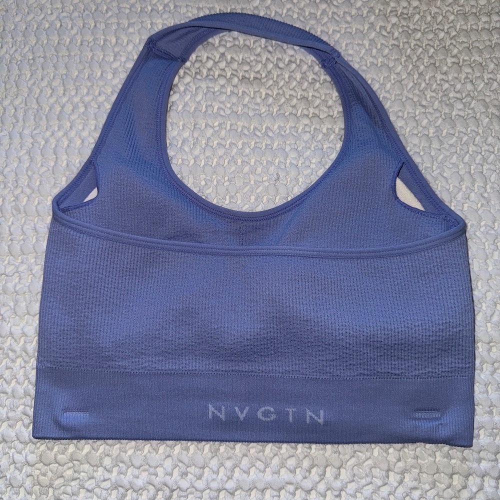 Purple NVGTN sports bra